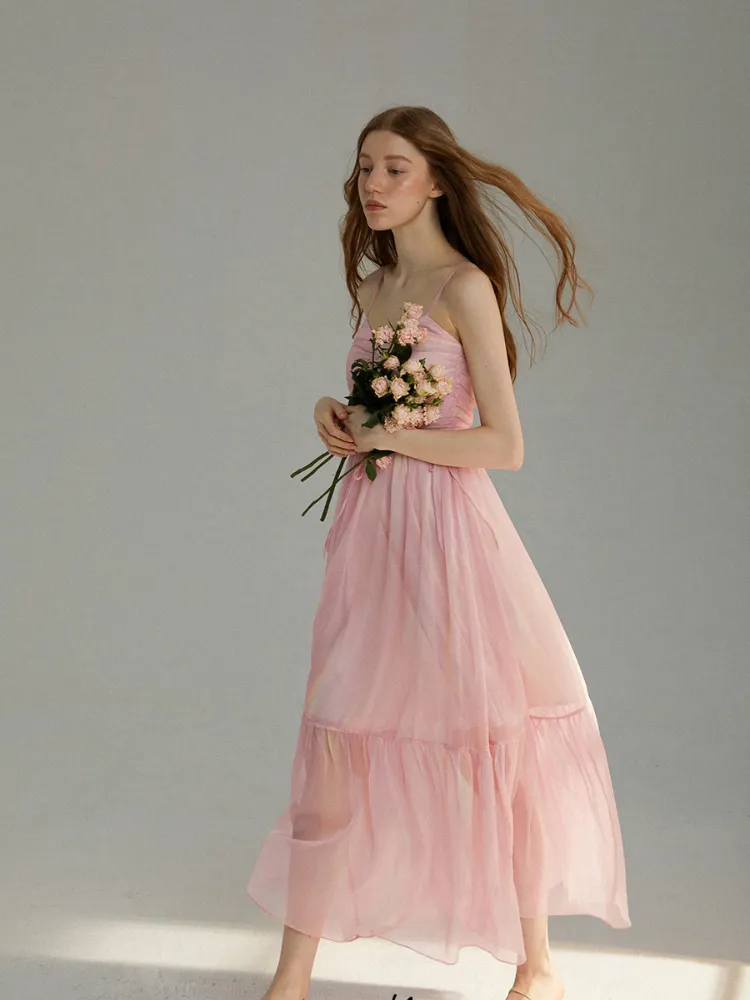 Celestial Rose Chiffon Dress