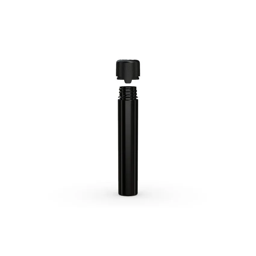 Chubby Gorilla 100Mm Aviator Cr Tube Flat Bottom With Inner Seal & Tamper Evident Break-Off Band (Opaque Black Tube With Opaque Black Closure) - (500 Count)