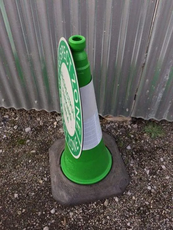 Circle Cone Sign - Respect