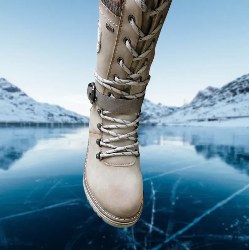 Comfortable and stylish women's leather winter boots