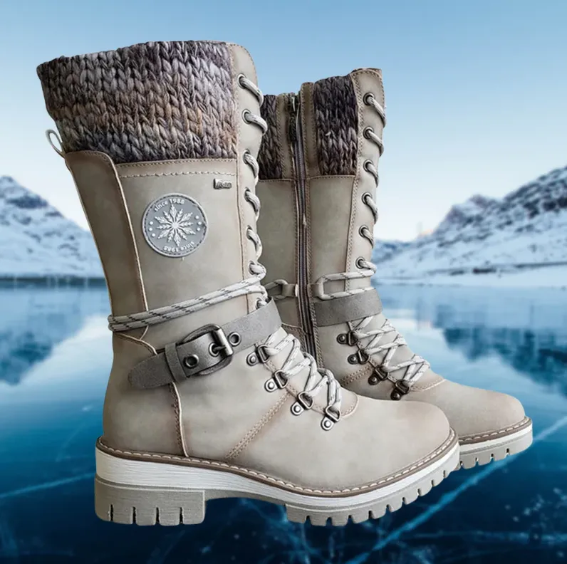 Comfortable and stylish women's leather winter boots