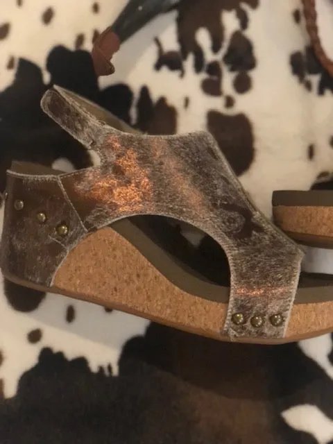 Corky's Pasture Bronze Sandal Hair on Hide Cow