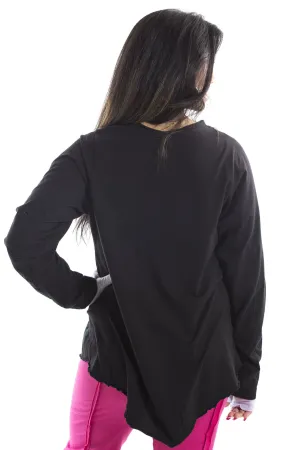 Crewneck Longsleeve Wedge Top Printed-Blue Fish Clothing