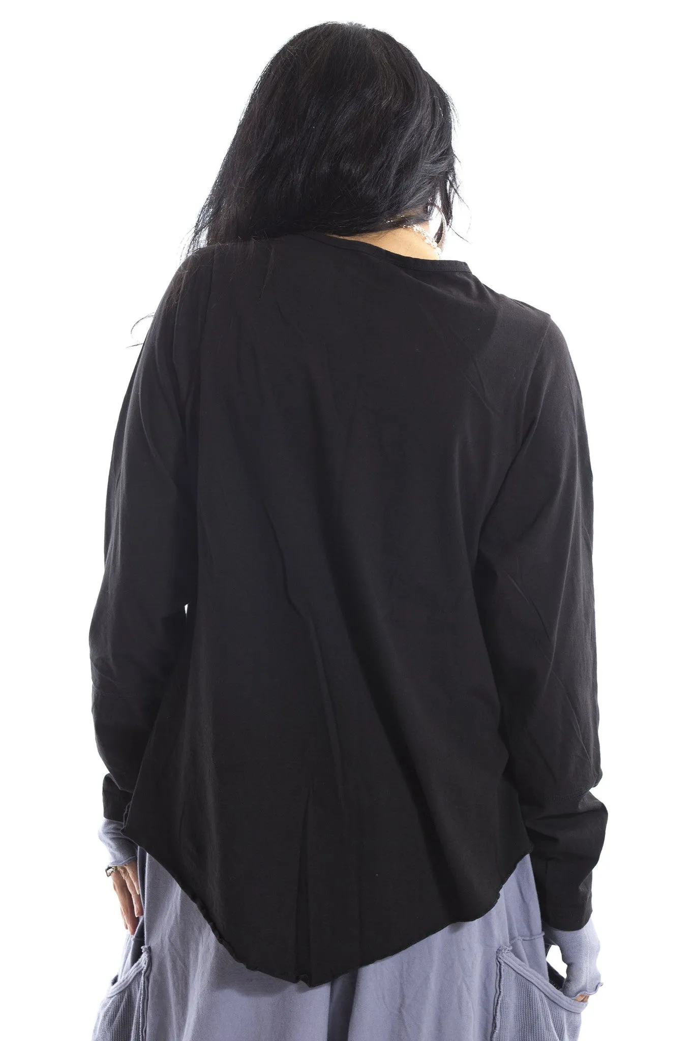 Crewneck Longsleeve Wedge Top Printed-Blue Fish Clothing