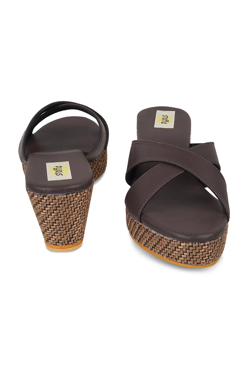 Cross Classic Brown Jute Low Wedge