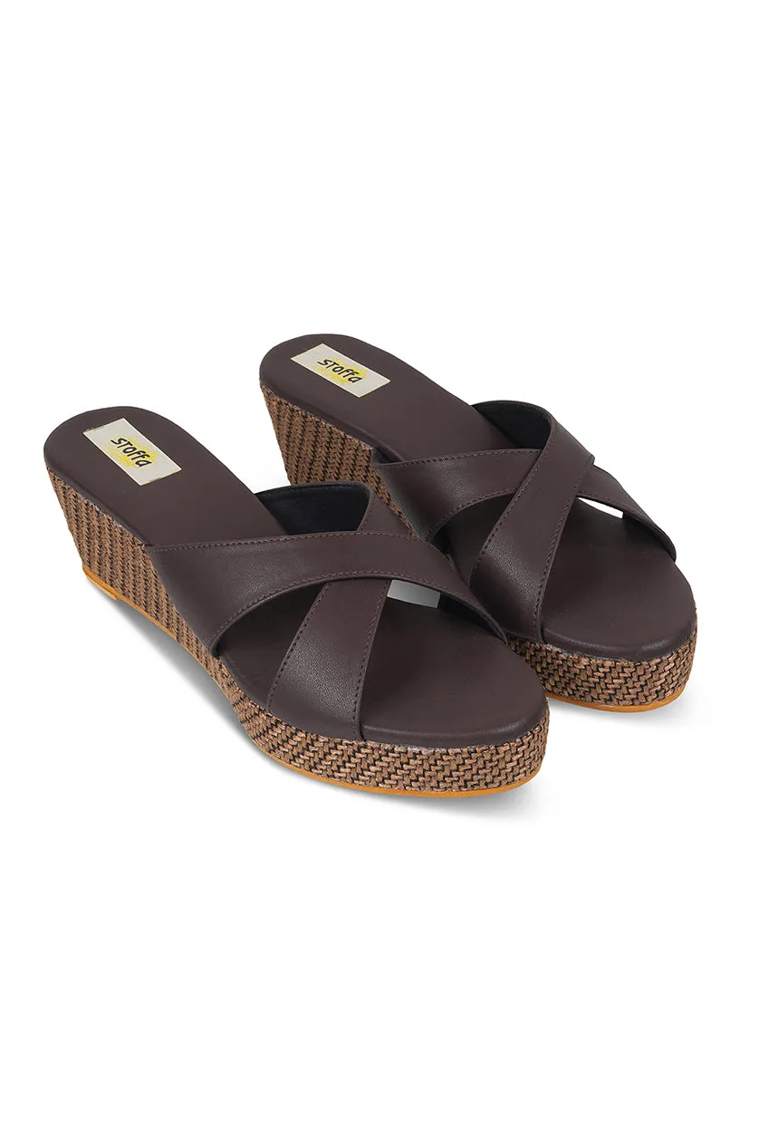 Cross Classic Brown Jute Low Wedge