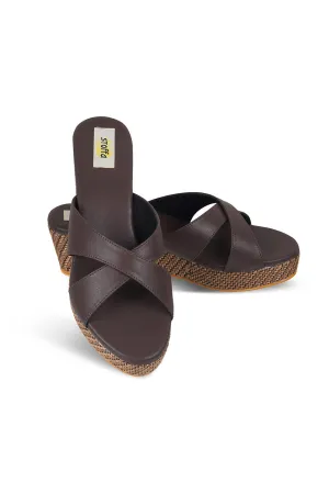 Cross Classic Brown Jute Low Wedge