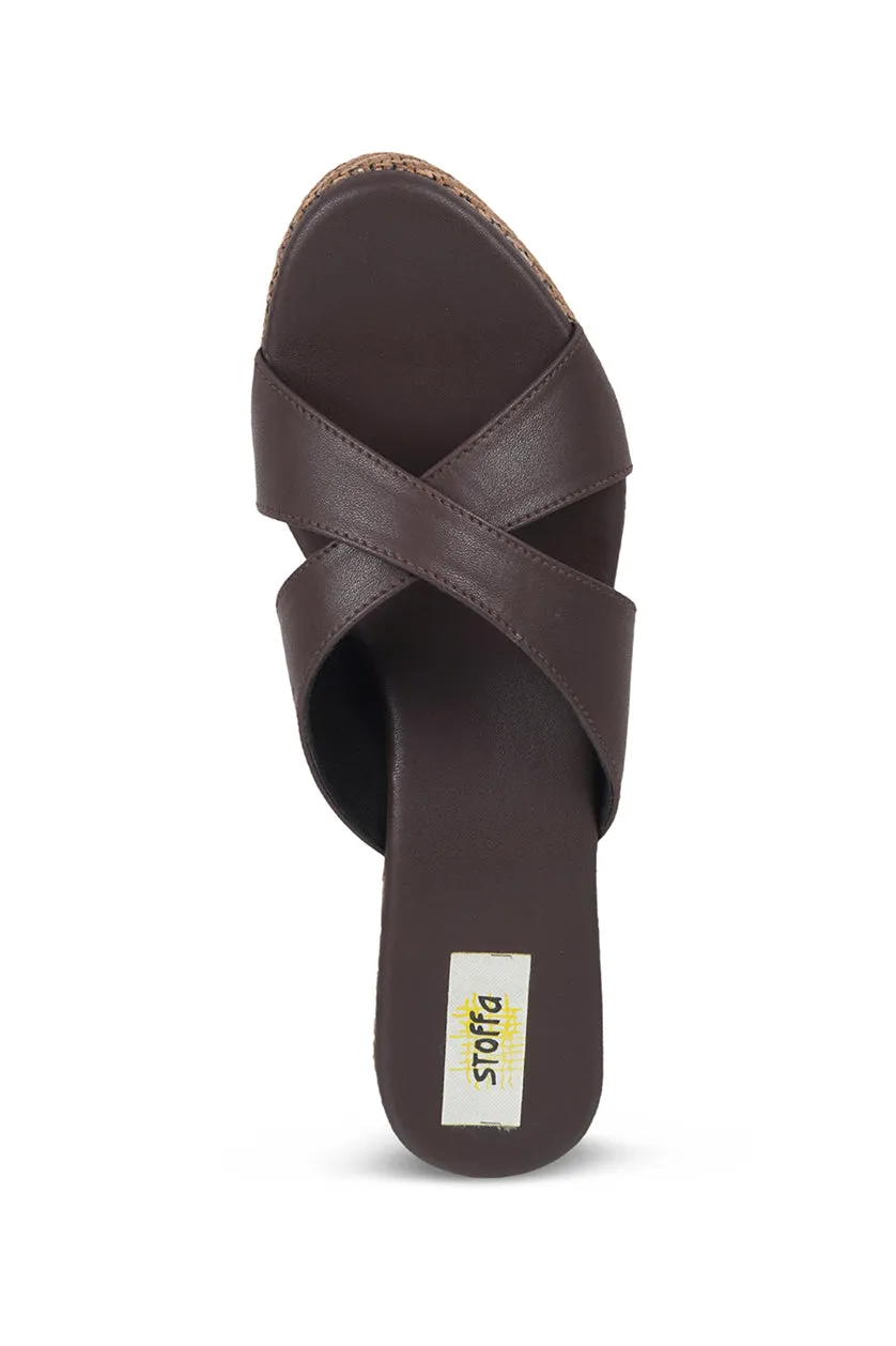 Cross Classic Brown Jute Low Wedge