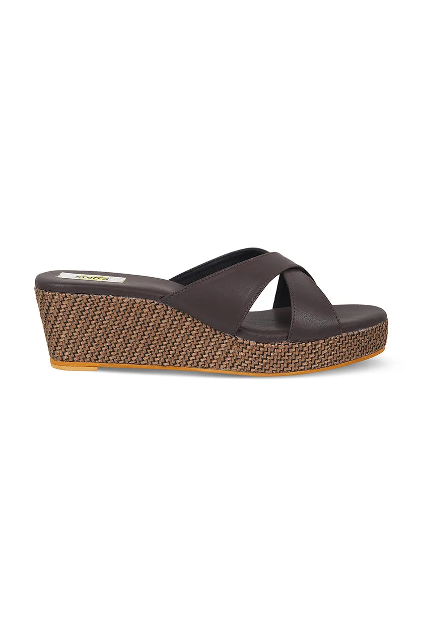 Cross Classic Brown Jute Low Wedge