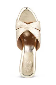 Cross Strap High K Wedge Gold