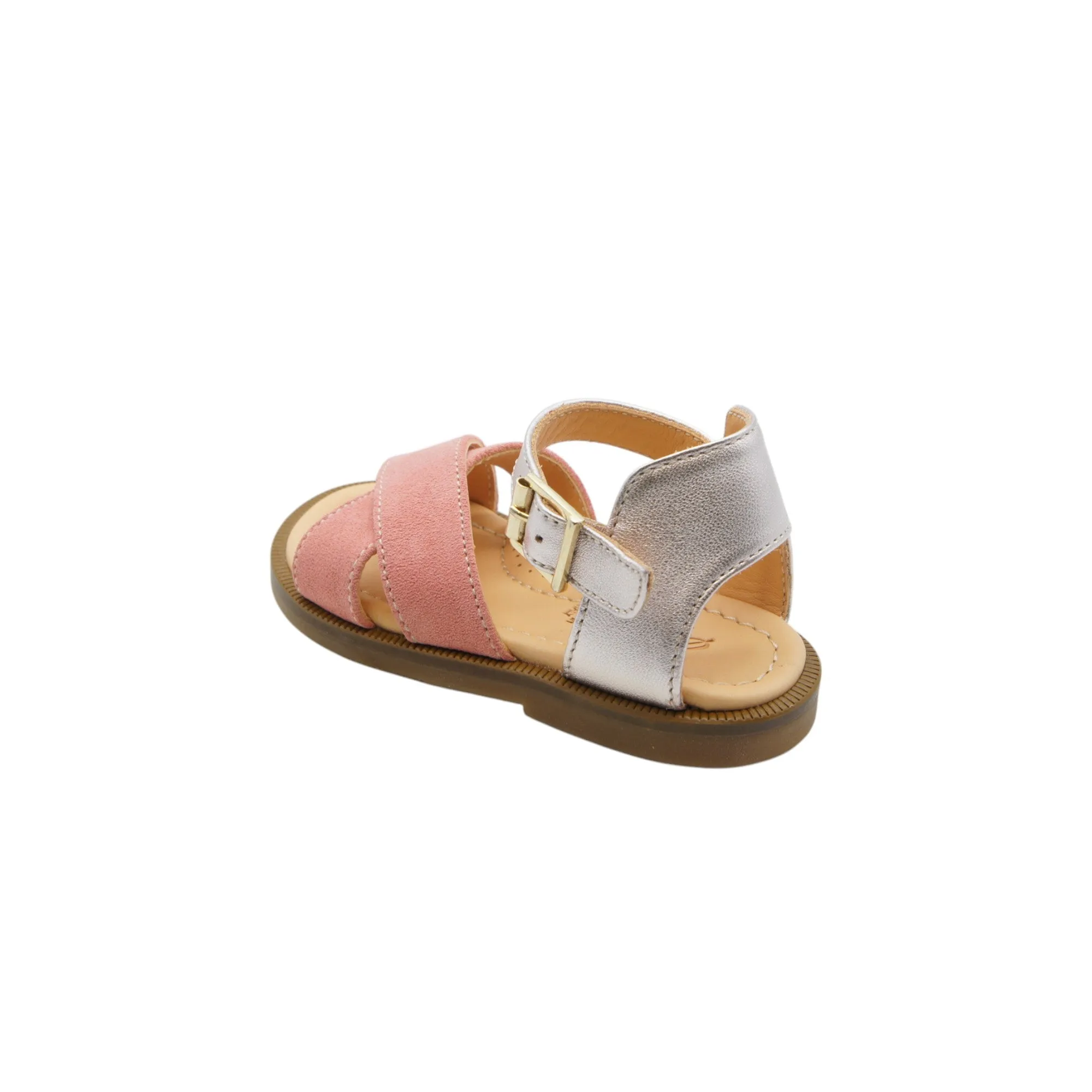 Crossed Buckled Sandals D066