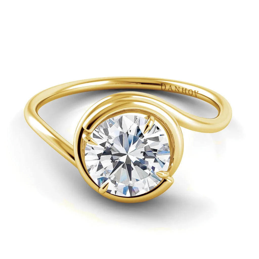 Danhov Abbraccio  Swirl Diamond Engagement Ring