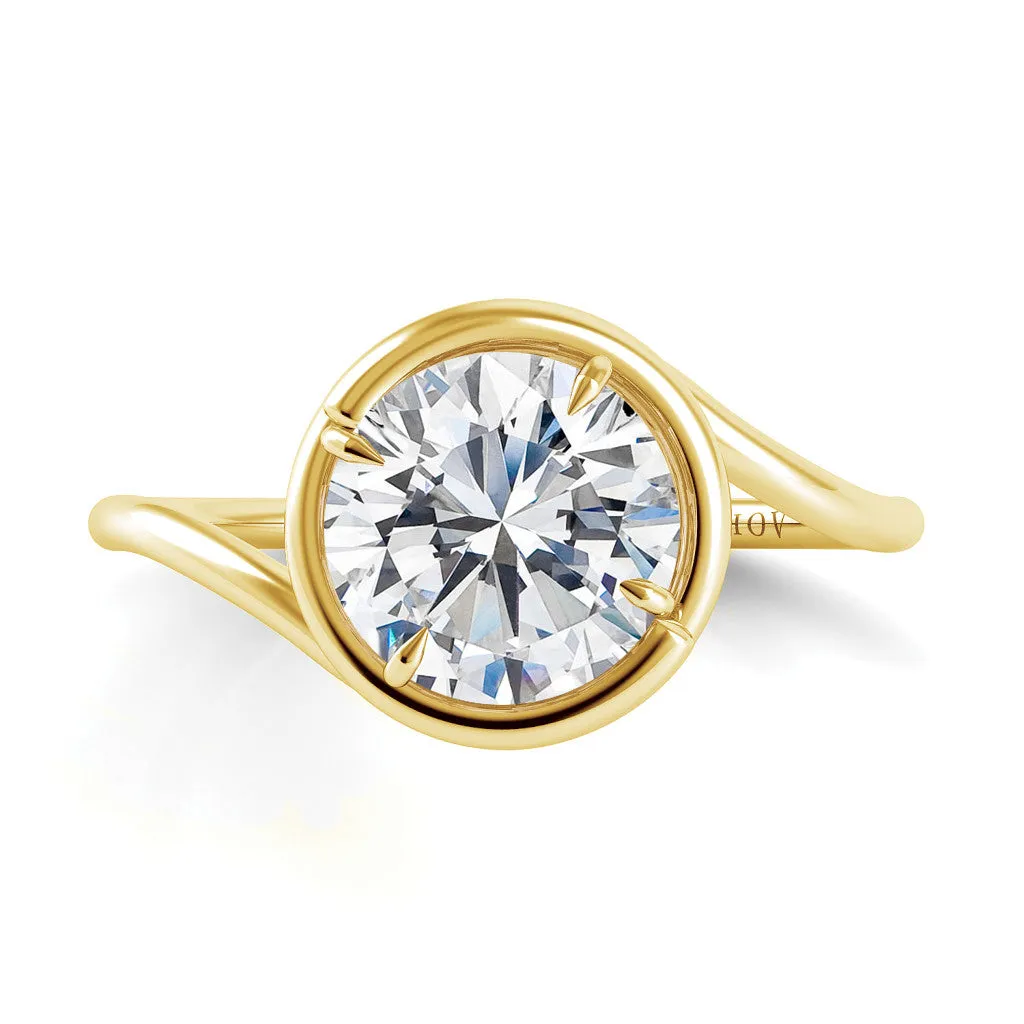Danhov Abbraccio  Swirl Diamond Engagement Ring