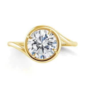 Danhov Abbraccio  Swirl Diamond Engagement Ring