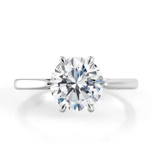 Danhov Classico Six-Prong Solitaire Ring