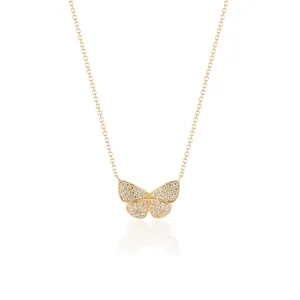 Diamond Butterfly Pendant