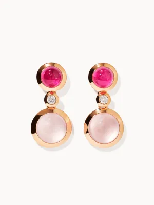 Earrings BOUTON 2 Cabochons 'Blush' / Classic 'Blush' / Classic