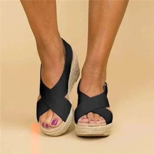 Elegant and stylish summer espadrille sandals