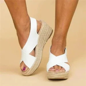 Elegant and stylish summer espadrille sandals