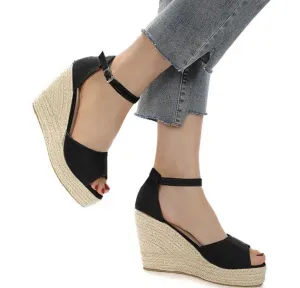 Eliza Wedge Shoes - Black Size 1 (eu33) IN STOCK