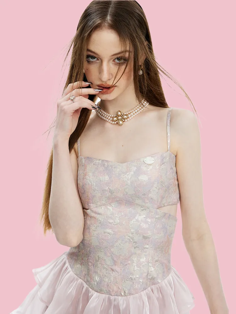 Ethereal Elegance Ruffle Dress