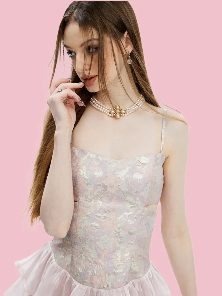 Ethereal Elegance Ruffle Dress