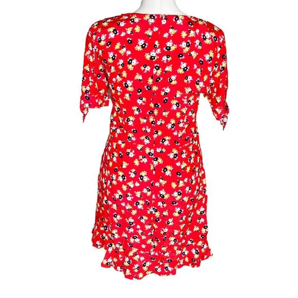 Faithfull the Brand mini dress floral ruffle daphne flirty