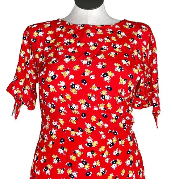 Faithfull the Brand mini dress floral ruffle daphne flirty
