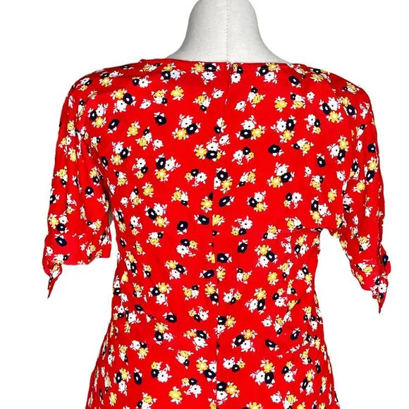 Faithfull the Brand mini dress floral ruffle daphne flirty