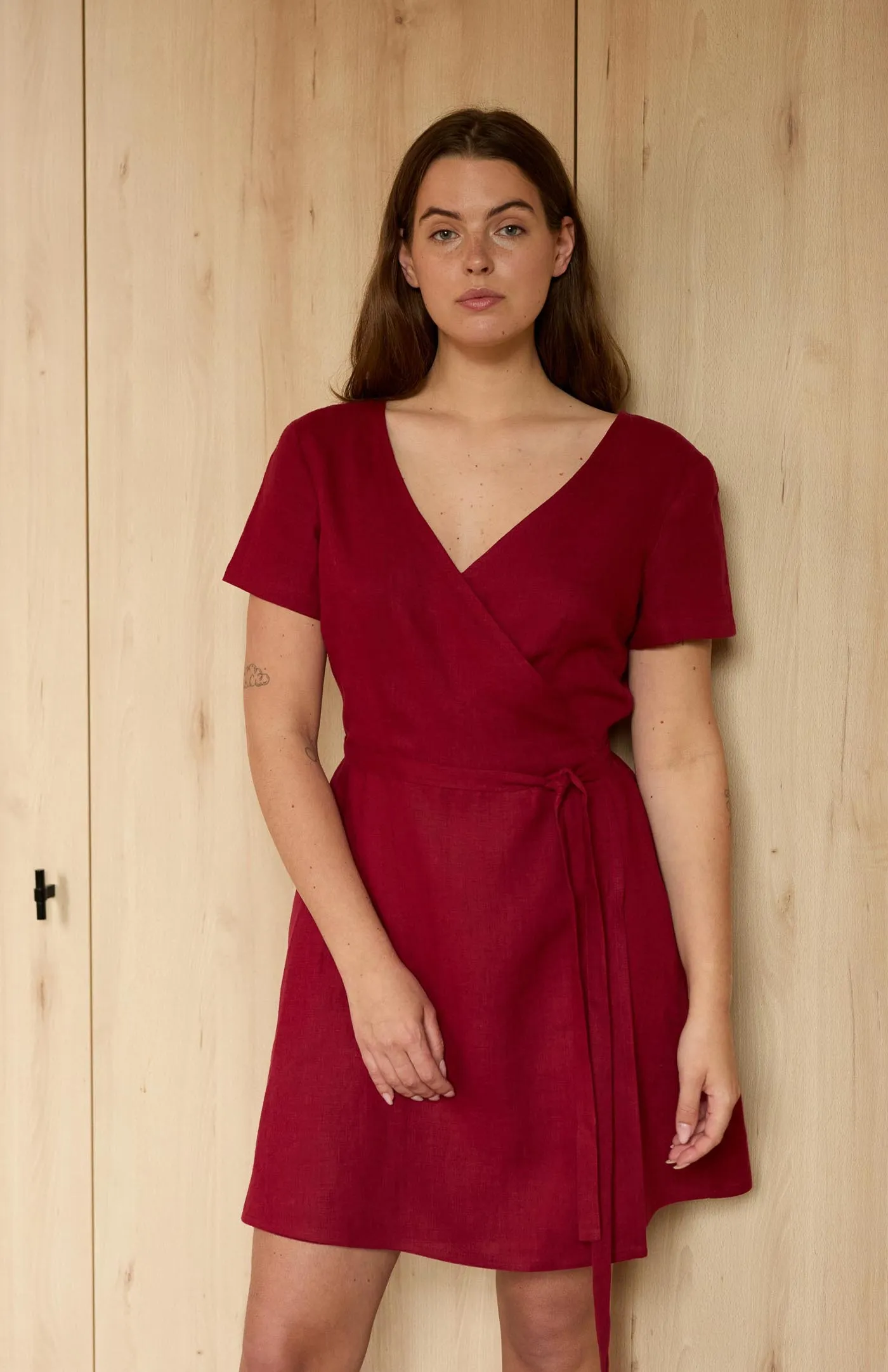 Flame Rouge Dress | Cotton Linen Blend