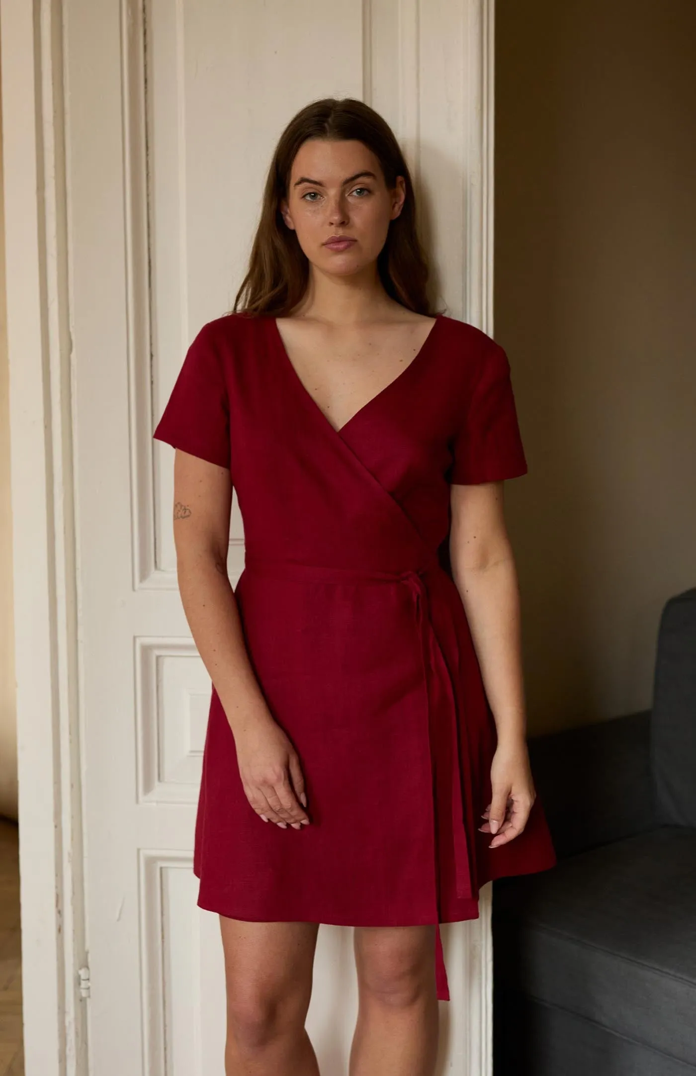 Flame Rouge Dress | Cotton Linen Blend