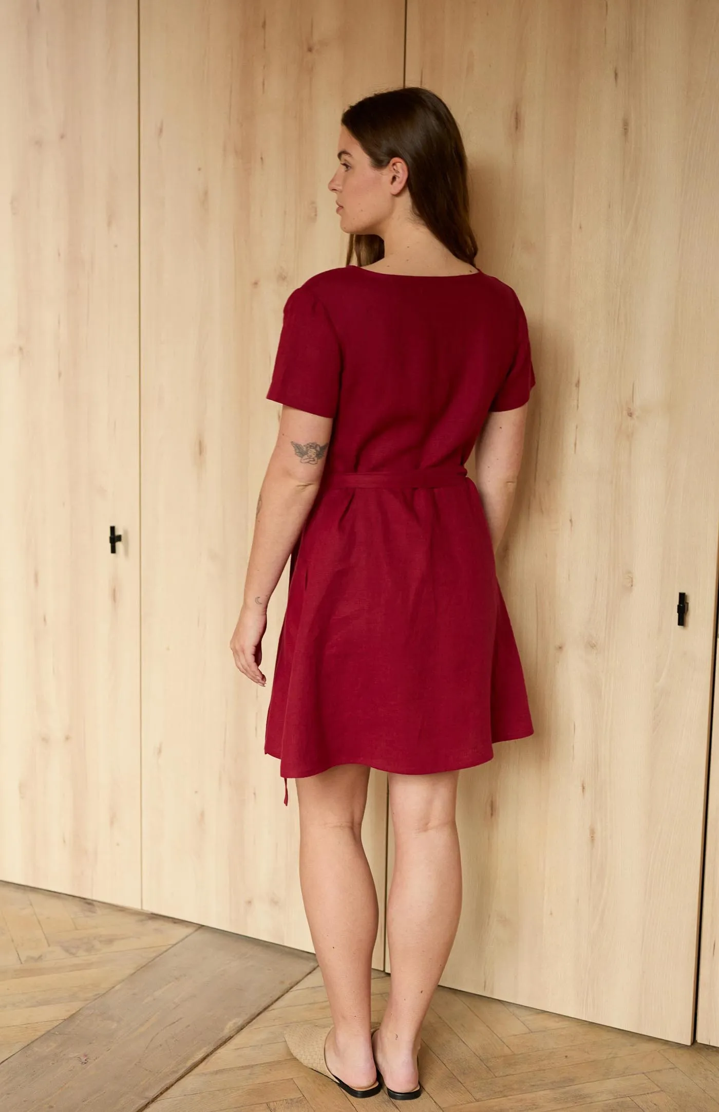 Flame Rouge Dress | Cotton Linen Blend
