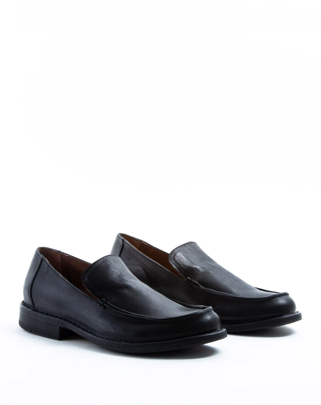 FLOW Black Leather Loafers