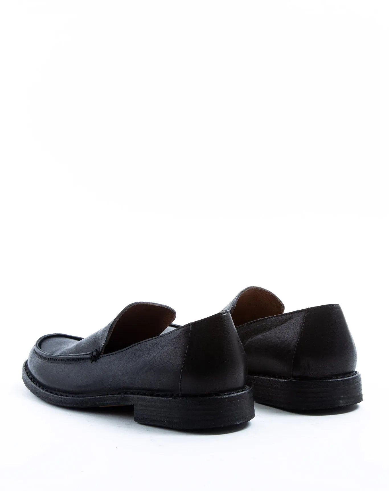 FLOW Black Leather Loafers
