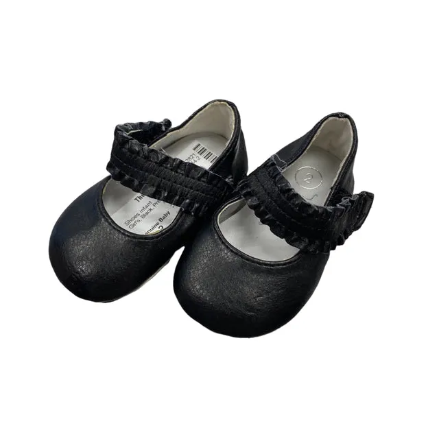 Genuine Baby Girl's Black Shoes (Size 2)