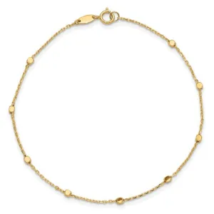Gold ball station bracelet