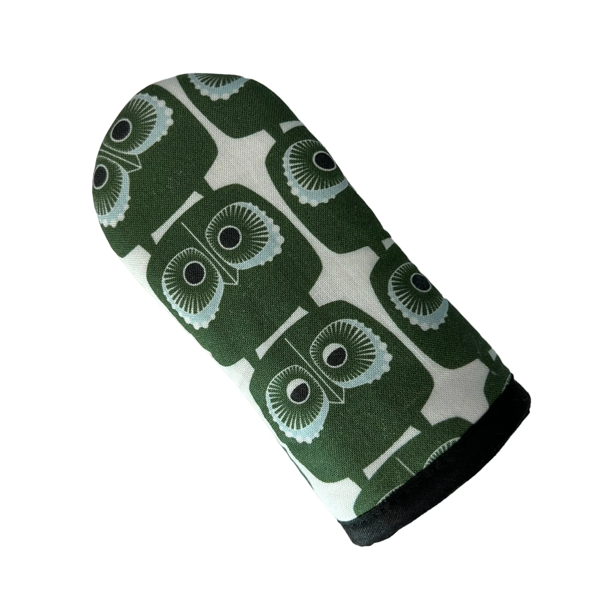 Green Owls Cast Iron Handle Mitt