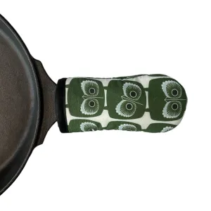 Green Owls Cast Iron Handle Mitt
