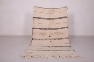 Handwoven Kilim 3.8 FT X 7.2 FT – Vintage Moroccan Rug