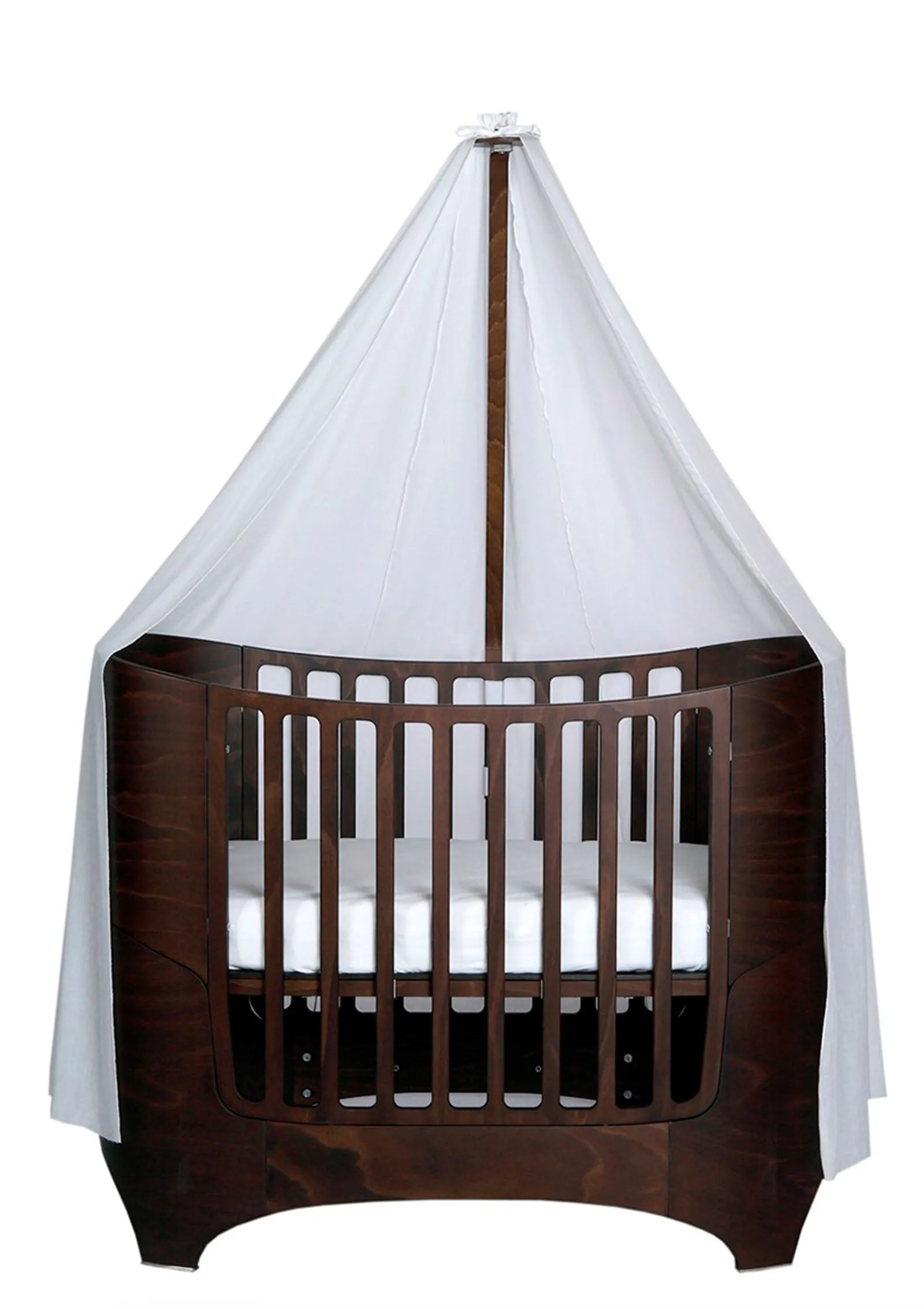 Himmelgestell 'Classic' Babybett Walnuss