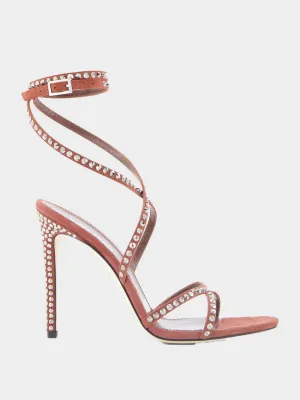 Holly Zoe Brown 105mm Leather Sandals