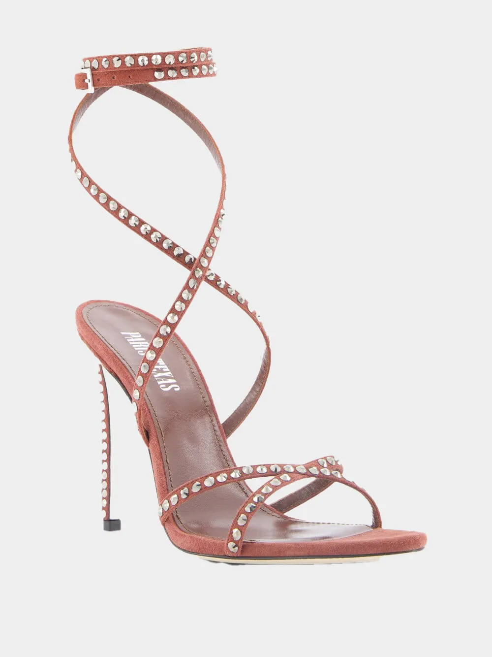 Holly Zoe Brown 105mm Leather Sandals