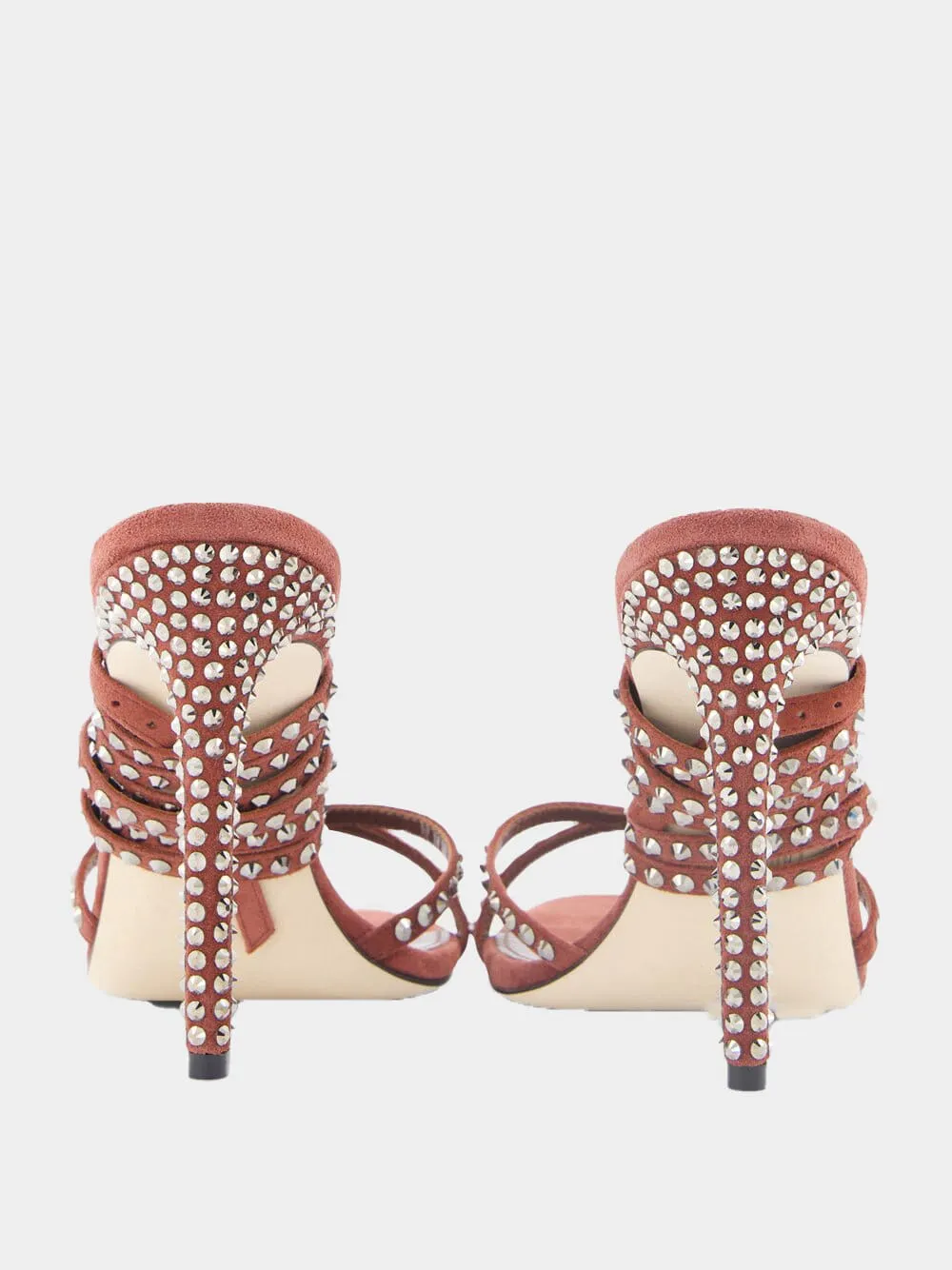 Holly Zoe Brown 105mm Leather Sandals