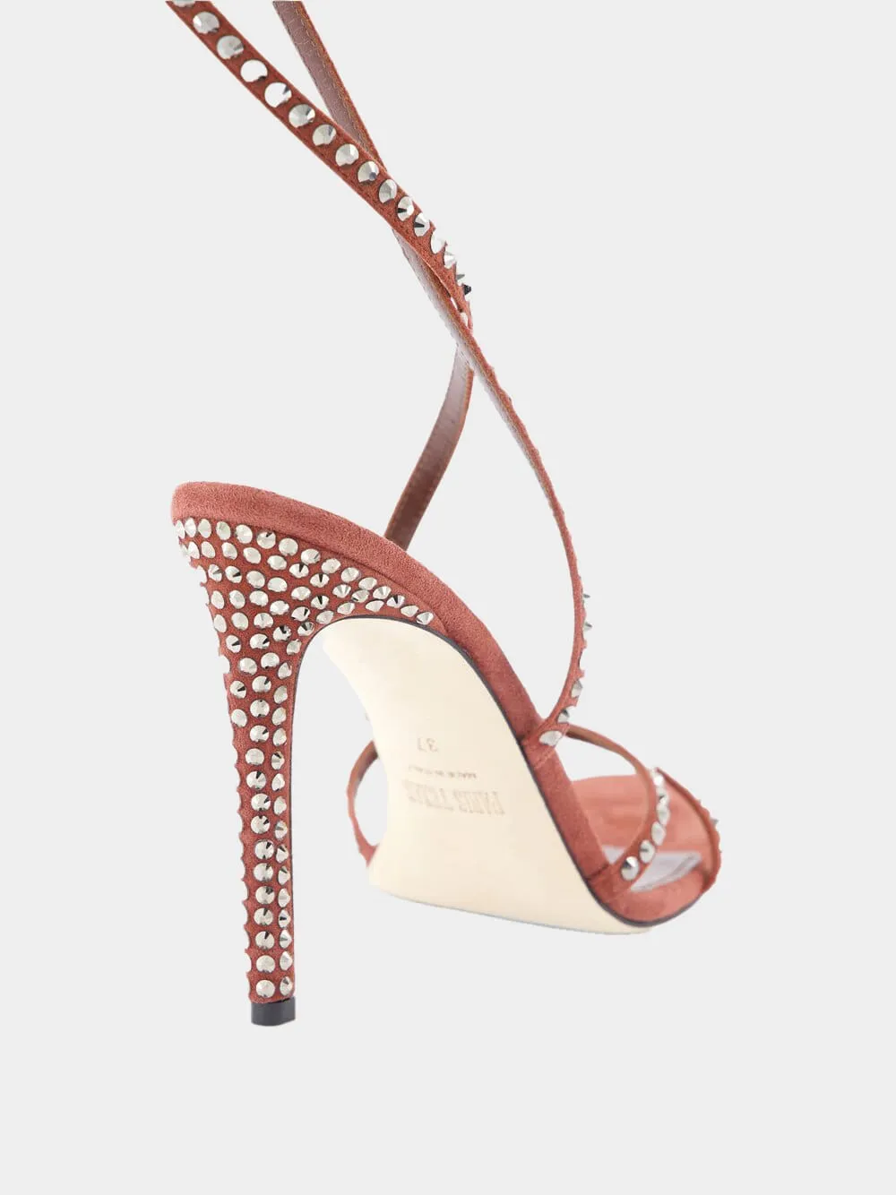 Holly Zoe Brown 105mm Leather Sandals