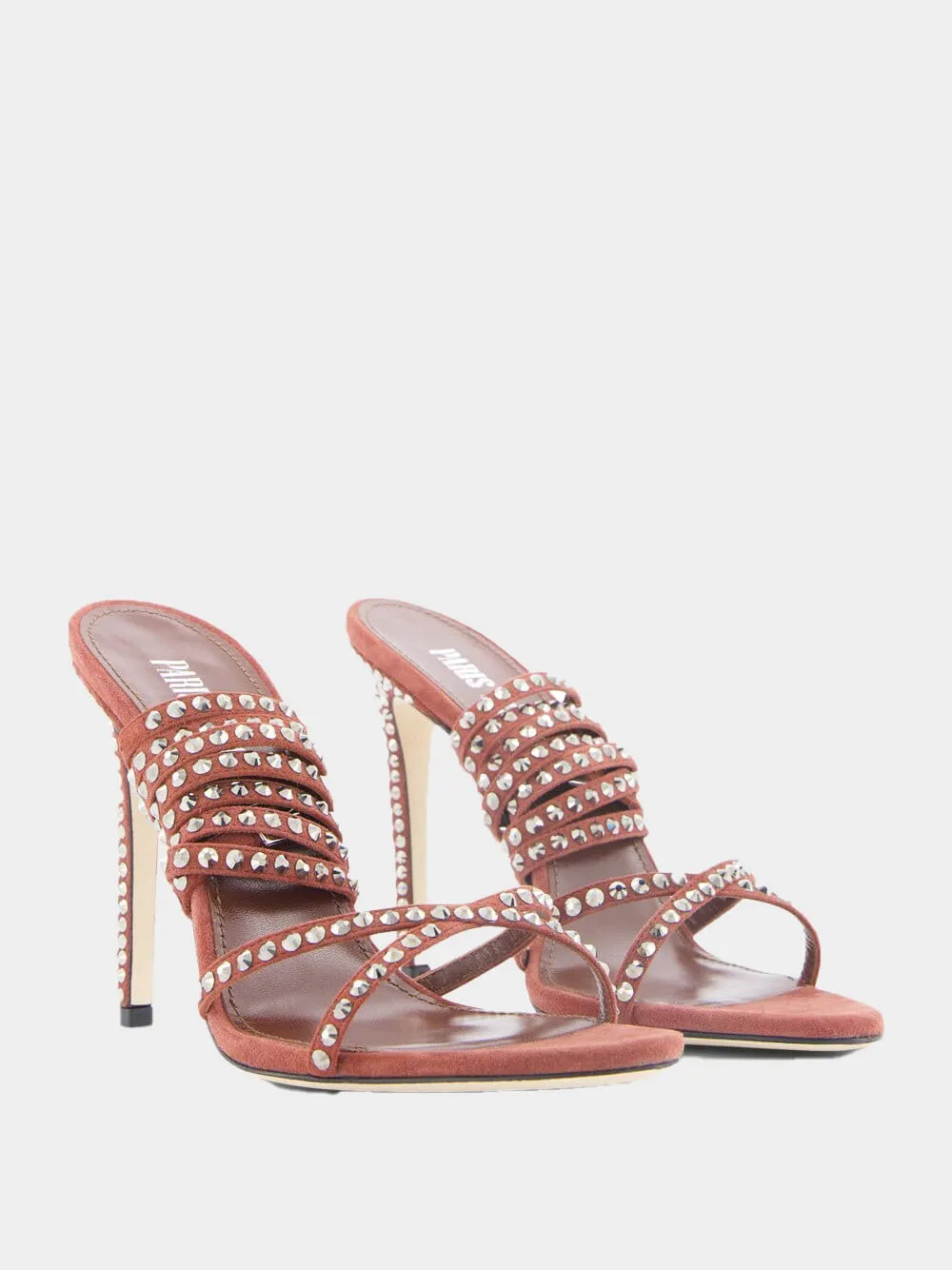 Holly Zoe Brown 105mm Leather Sandals