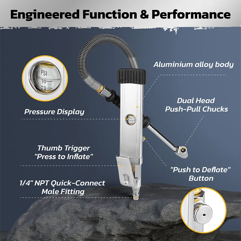 HORUSDY Handheld Tire Inflator with Pressure Gauge for Cars, Trucks & RVs