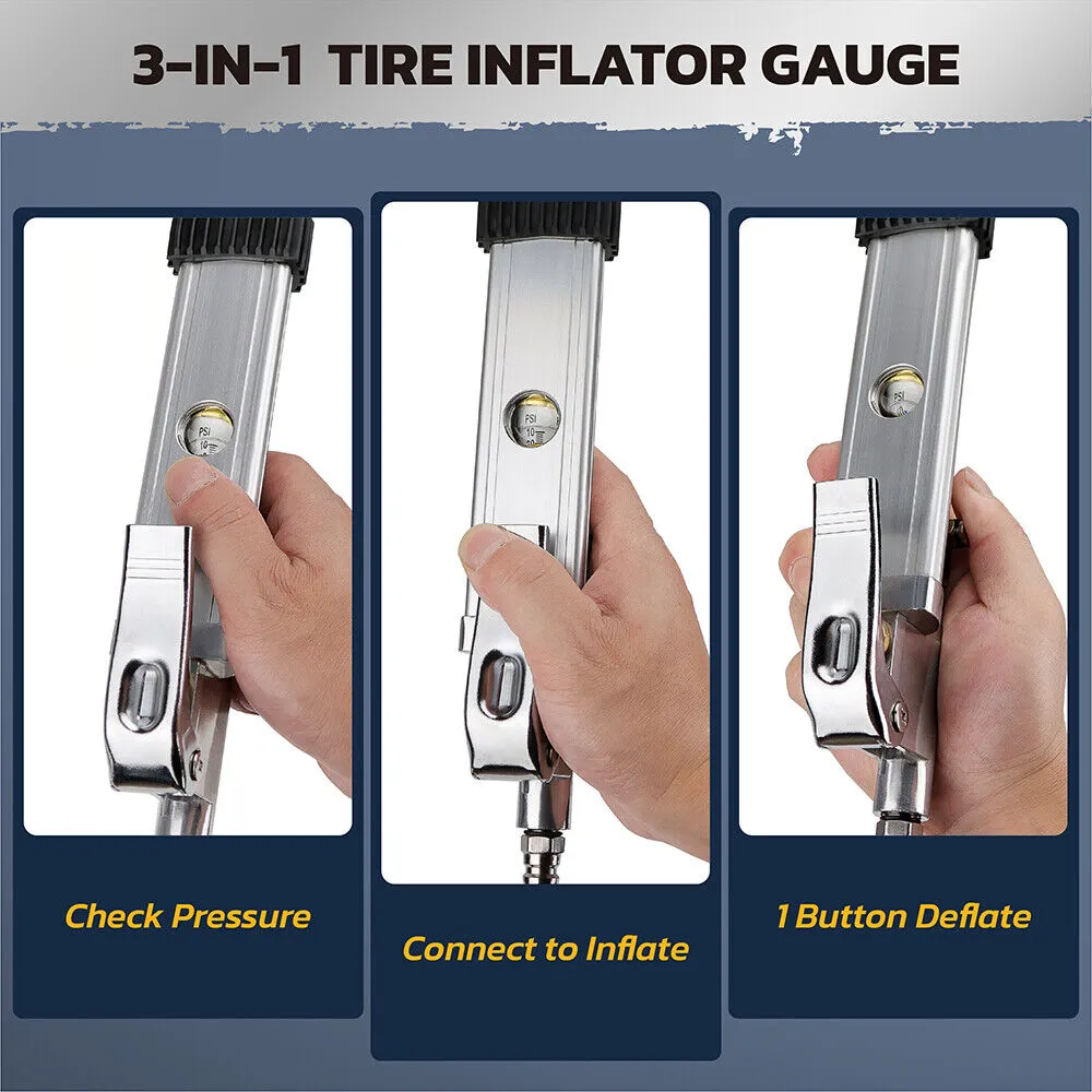 HORUSDY Handheld Tire Inflator with Pressure Gauge for Cars, Trucks & RVs