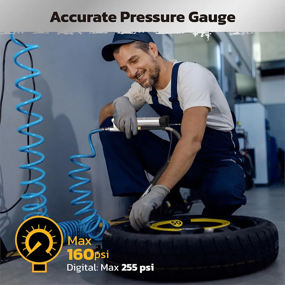 HORUSDY Handheld Tire Inflator with Pressure Gauge for Cars, Trucks & RVs