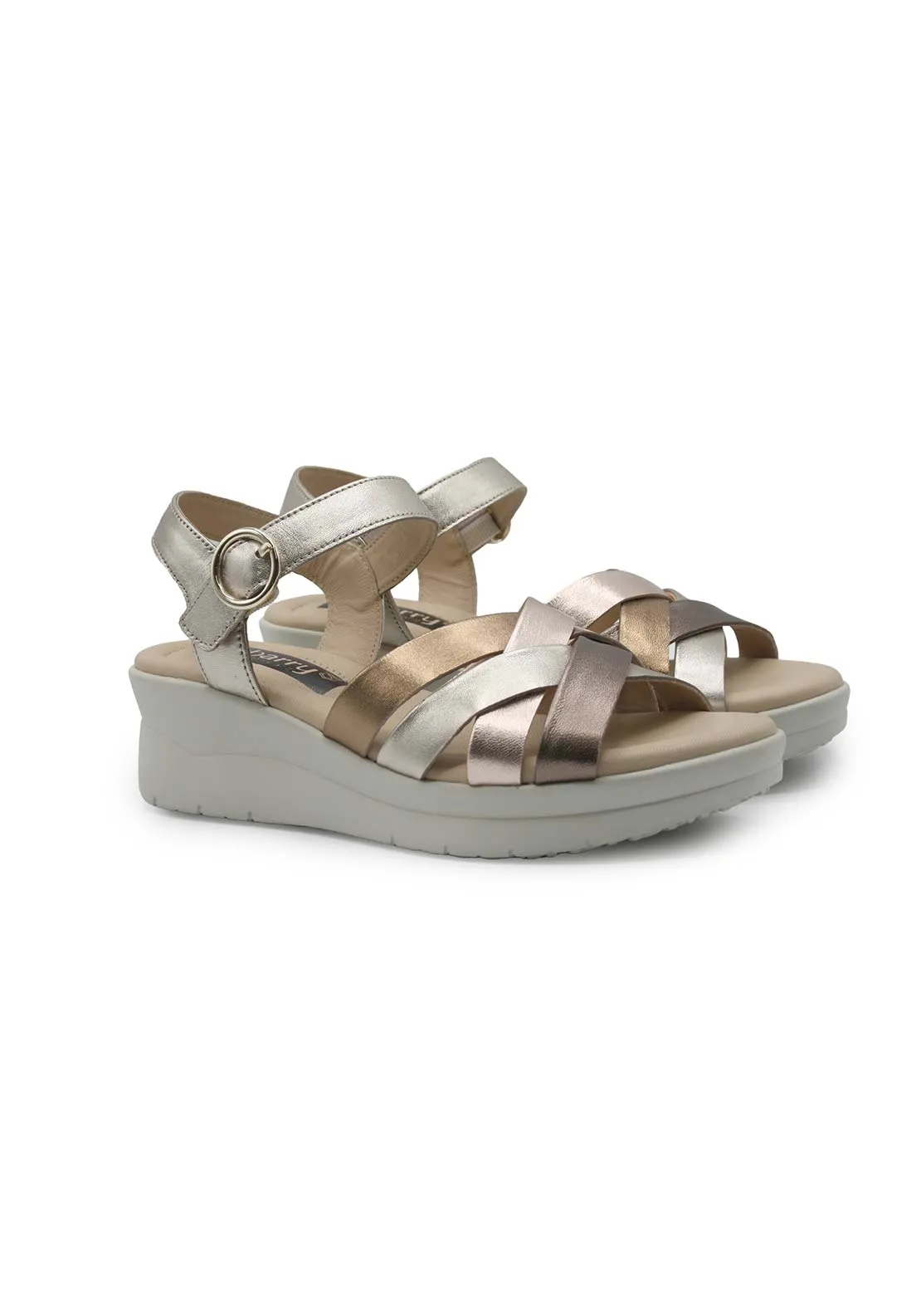 Jade Wedge Sandal - Bronze