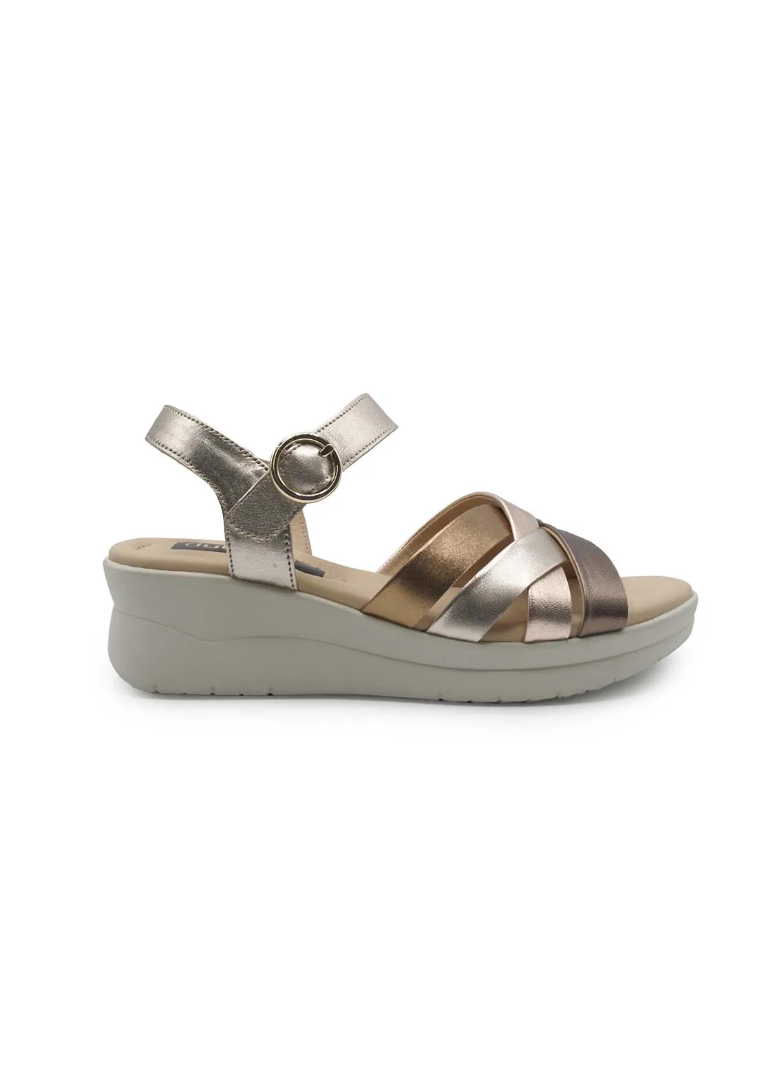Jade Wedge Sandal - Bronze